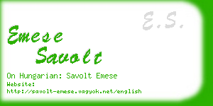 emese savolt business card